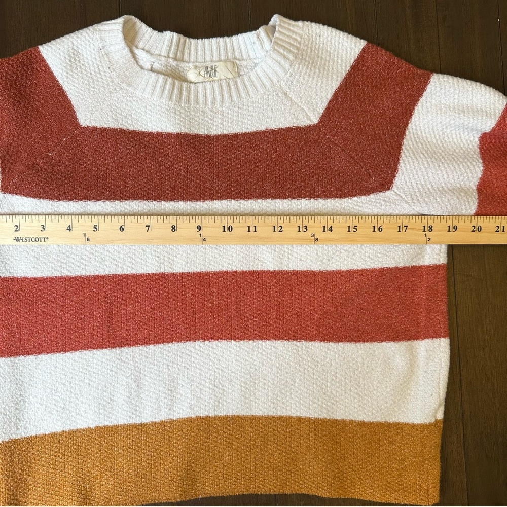 Pinque Pullover Sweater XS Orange & White - Picture 4 of 7